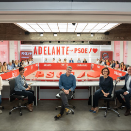 Imagen de la Ejecutiva federal del PSOE en la reunión mantenida este lunes en Ferraz.