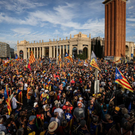11/09/2023 - La manifestació de l'ANC d'aquest 11 de setembre del 2023 a la plaça Espanya de Barcelona.