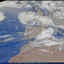 Imagen de satélite de la Borrasca Ana./AEMET
