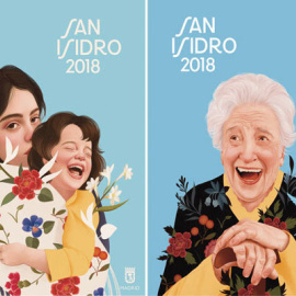 Dos de los carteles de la ilustradora Mercedes de Bellard.