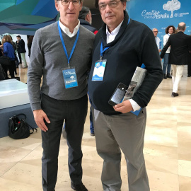 López Turconi (d) junto al presidente de la Xunta, Nuñez Feijóo.