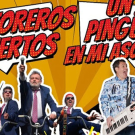 Cartel del concierto de Los Toreros muertos y Un Pingüino en mi Ascensor.