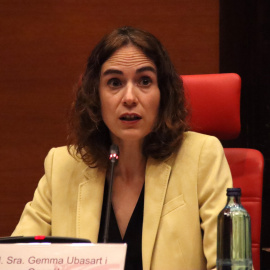 La consellera de Justícia, Gemma Ubasart, compareixent a la Diputació Permanent.