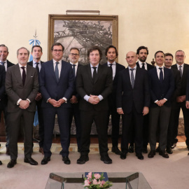 Milei califica de "fabulosa" la reunión con empresarios españoles en Madrid