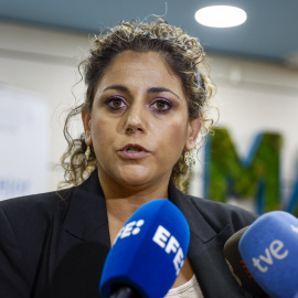 La presidenta de la Liga Profesional de Fútbol Femenino (LPFF), Beatriz Álvarez, atiende a los medios de comunicación, a 13 de septiembre de 2023.