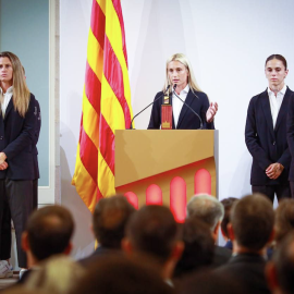 14-9-2023 La capitana de l'equip femení del FC Barcelona, Àlexia Putellas, durant el discurs d'agraïment
