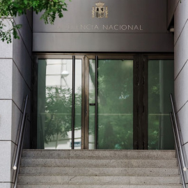 Fachada de la Audiencia Nacional, a 14 de junio de 2022, en Madrid.