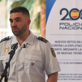El Jefe del Grupo de Protección al Menor de la Unidad Central de Ciberdelincuencia, Javier Izquierdo, en la rueda de prensa sobre el caso de Almendralejo, en Málaga, a 20 de septiembre de 2023.