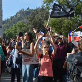 1/4/24 Protresta en Santiago de Chile para pedir una nueva carta magna y asamblea constituyente.