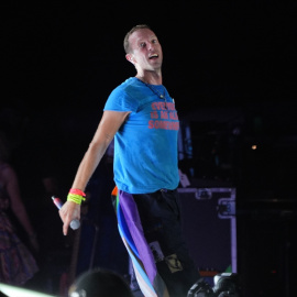 Chris Martin durante el concierto en Glastonbury. - EP