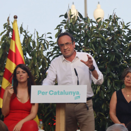 L'exconseller Josep Rull itnervé en un acte electoral, en una imatge d'arxiu