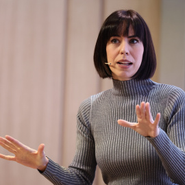 31/01/2022-La ministra de Ciencia e Innovación, Diana Morant, interviene en un desayuno informativo de Europa Press (31/01/2022).