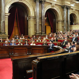 El ple del Parlament després de tombar les esmenes a la totalitat de Junts, Vox, CUP, Cs i PPC contra els pressupostos del Govern del 2023.