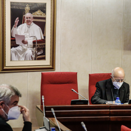 3/2/22-El cardenal Ricardo Blázquez en una reunión de los componentes de la Comisión Permanente de la Conferencia Episcopal Española (CEE), a 28 de septiembre de 2021, en Madrid, (España).