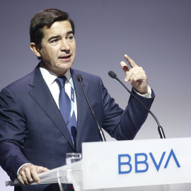 Imagen de archivo del presidente del BBVA, Carlos Torres Vila, durante su intervención en el encuentro Edufin Summit 2019. E.P:/Eduardo Parra