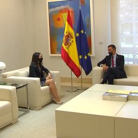 La voluntad de Cs para negociar destaca en la reunión Arrimadas-Sánchez