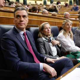 08/02/2023.- El presidente del Ejecutivo, Pedro Sánchez, durante la sesión de control al Gobierno este miércoles en el Congreso. EFE/ Mariscal