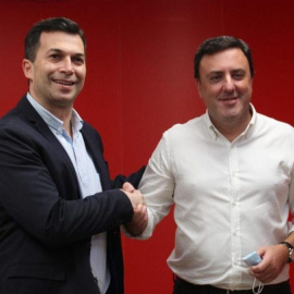 Gonzalo Caballero y González Formoso, tras las primarias que ganó el segundo