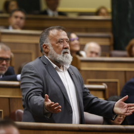 El diputado del PSOE Herminio Sancho, en la votación de la investidura de Feijóo en el Congreso.