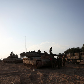 Tanques de Israel, en el sur del país, a 14 de octubre de 2023.