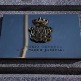 Entrada del Consejo General del Poder Judicial, en Madrid