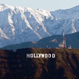 La mítica colina de Hollywood que da la bienvenida a la ciudad de Los Ángeles.