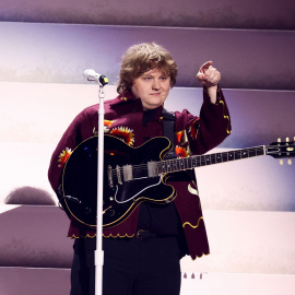 El cantante Lewis Capaldi en una de sus últimas actuaciones en Londres, a 11 de febrero de 2023.