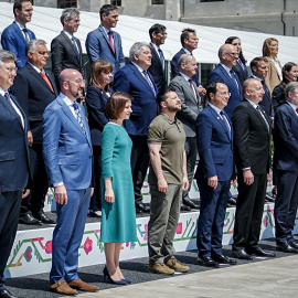 Los líderes europeos durante la cumbre celebrada en Moldavia, a 1 de junio de 2023.