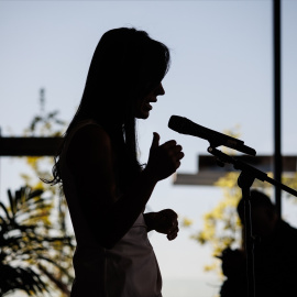 La candidata de Ciudadanos (Cs) a la Alcaldía de Madrid, Begoña Villacís, presenta la lista electoral con la que concurrirá a las próximas elecciones municipales, en Ginkgo Restaurant & Sky Bar del Hotel VP Plaza España, a 11 de abril de 2023, en Ma