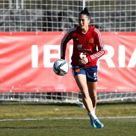 Fotografía de archivo de Jenni Hermoso durante un entrenamiento con la selección española, a 15 de febrero de 2022.