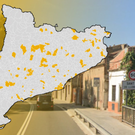 Mapa de los municipios catalanes donde (casi) siempre gobierna el mismo partido.