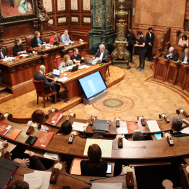 Pla general de l'inici del ple de l'Ajuntament de Barcelona