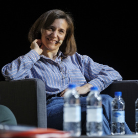 Carla Simón durante un debate organizado por las Jornadas sobre el Oficio Cinematográfico de Las Palmas de Gran Canaria, a 14 de abril de 2023.