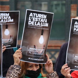 Una manifestació contra la pobresa energètica.