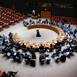 Los miembros del Consejo de Seguridad de la ONU durante la reunión de este lunes 31 de enero.