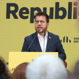 20/05/2023 - El president del Govern, Pere Aragonès, en el míting central de la campanya d'ERC per a les eleccions municipals del 28-M.