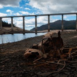 Vista del embalse de Lindoso, en Ourense, el pasado mes de noviembre de 2021.