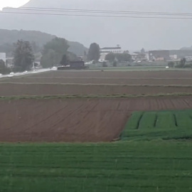 29/04/2023 - La pluja a la Garrotxa aquest dissabte.