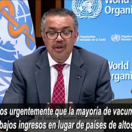 La OMS pide una moratoria de la tercera dosis de la vacuna hasta finales de septiembre