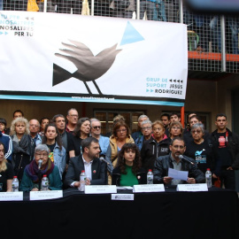 Roda de premsa de suport al periodista Jesús Rodríguez, a l'espai cooperatiu La Comunal de Sants