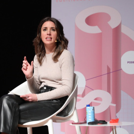 La ministra de Igualdad, Irene Montero, interviene en el acto ‘Tax the Rich. Equilibrar la balanza fiscal’, en el Museo Reina Sofía, a 7 de febrero de 2022, en Madrid.
