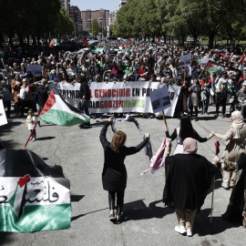 Pamplona ha salido a la calle para rechazar el "genocidio" sobre Palestina