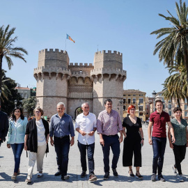 Representantes de Más País, Verdes Equo, Compromís, Més per Mallorca, Chunta Aragonesista, Proyecto Drago, Coalición por Melilla y Movimiento por la Dignidad y la Ciudadanía en Ceuta, en un encuentro en València.
