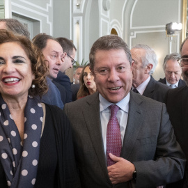 13/04/2023. María Jesús Montero, Emiliano García-Page y Javier Lambán, a  a 19 de enero de 2023.