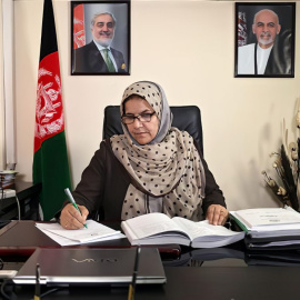 Anisa Rasooli, primera mujer afgana en llegar al Tribunal Supremo de su país, en 2018.