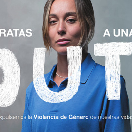 La tenista Paula Badosa forma parte de la campaña de la Fundación Mutua Madrileña contra la violencia de género en el entorno del Mutua Madrid Open