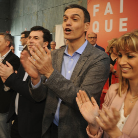 9/1/24 e izquierda a derecha, el exportavoz municipal de Ourense y senador por esa provincia Rafael Rodríguez Villarino; el exsceretario xeral Gonzalo Caballero; el presidente del Gobierno, Pedro Sánchez, y la diputada Marina Ortega, en una imagen de ar