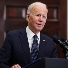 18/02/2022 El presidente de los Estados Unidos, Joe Biden, en una rueda de prensa en la Casa Blanca para informar sobre la situación entre Rusia y Ucrania