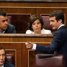 Sáenz de Santamaría y Casado, en el Congreso en 2018.