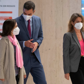 Margarita Robles, Pedro Sánchez y Teresa Ribera